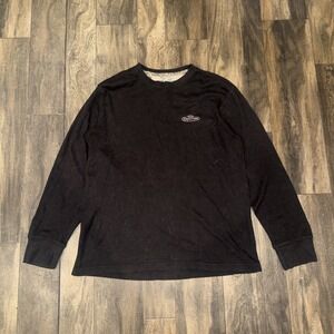 Realtree Waffle-Knit Long-sleeve Pullover Performance T-Shirt Men's Size L Black